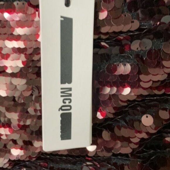 Mcq Knee length skirt Maxi slequins in maroon Tulle insert - Picture 5 of 7